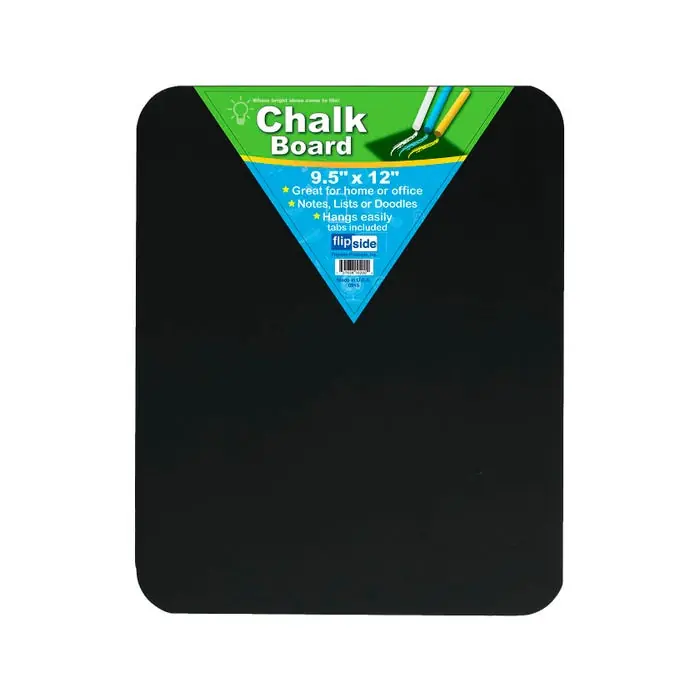 Premium Flipside Chalkboard, 9-1/2 x 12 Inches, Black, Pack of 12